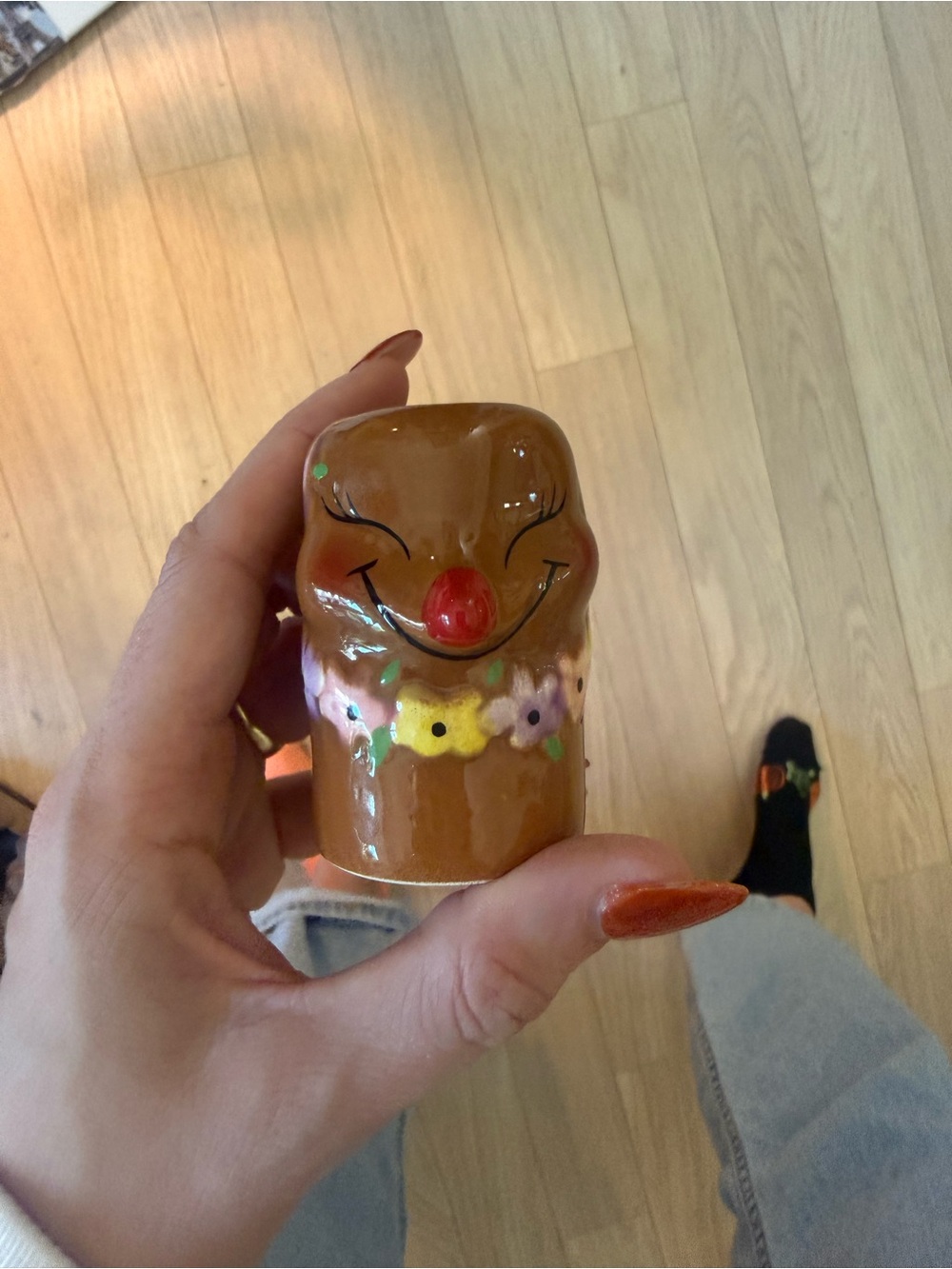 Rudolph reindeer shot glass